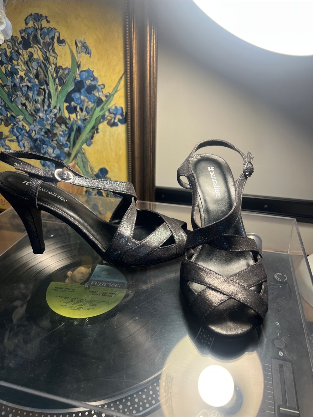 NATURALIZER Strappy Peep-Toe Slingback Heels